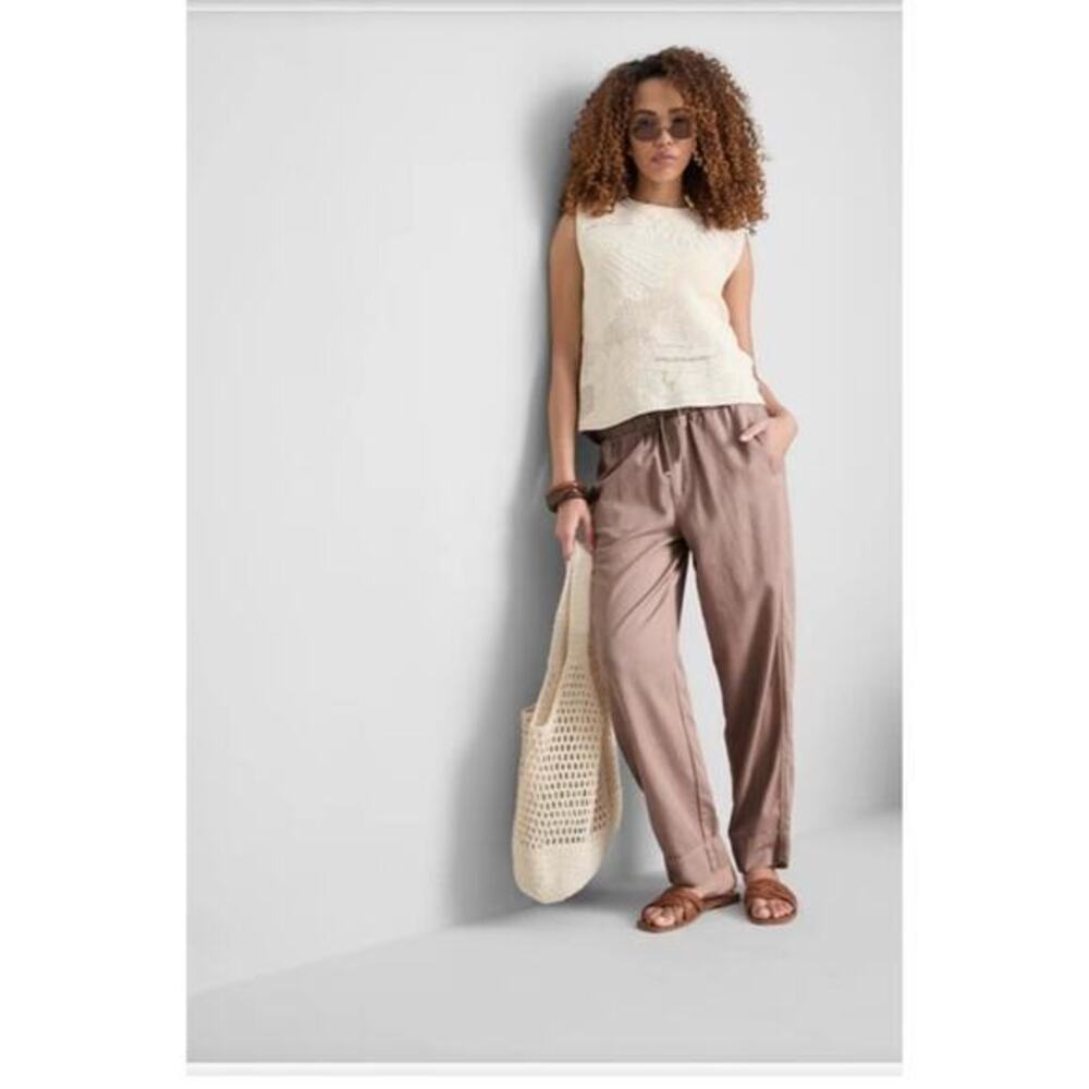 Primark Cotton Blend Elastic Waist Drawstring Joggers Pockets Size L Blush